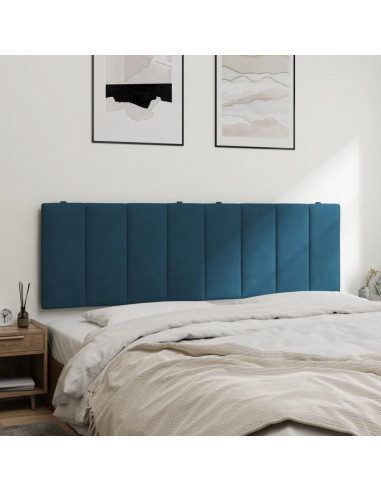 Cuscino Testiera Blu 160 cm in Velluto