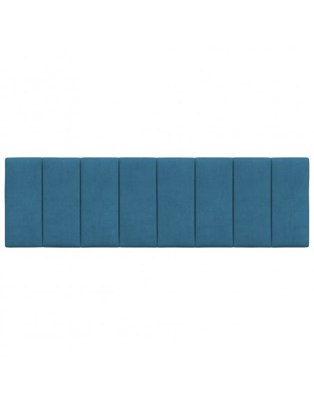 Cuscino Testiera Blu 160 cm in Velluto