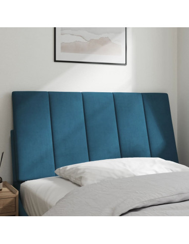 Cuscino Testiera Blu 100 cm in Velluto