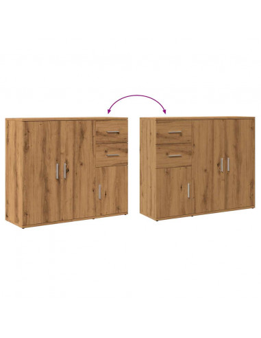 Credenza Rovere Artigianale 91x29,5x75 cm in Legno Multistrato