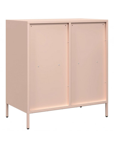 Credenza Rosa 68x39x73,5 cm in Acciaio Laminato a Freddo