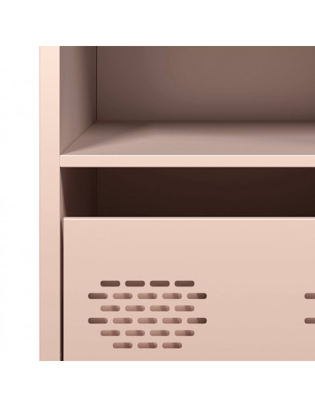 Credenza Rosa 68x39x73,5 cm in Acciaio Laminato a Freddo