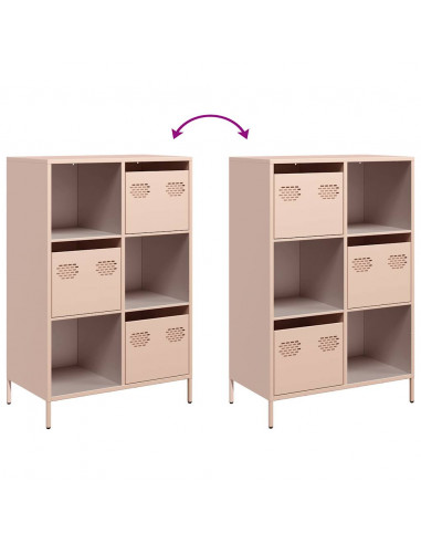 Credenza Rosa 68x39x103,5 cm in Acciaio