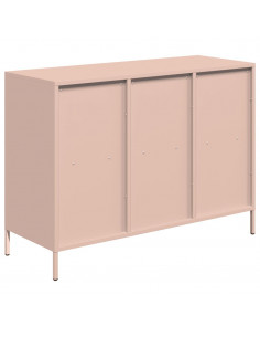 Credenza Rosa 101,5x39x73,5 cm in Acciaio Laminato a Freddo 2