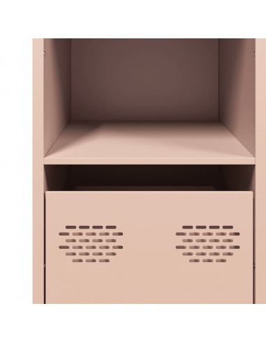 Credenza Rosa 101,5x39x73,5 cm in Acciaio Laminato a Freddo