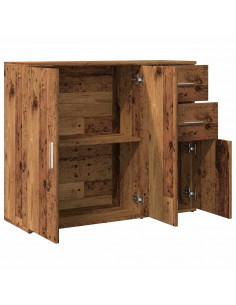 Credenza Legno Antico 91x29,5x75 cm in Legno Multistrato 2