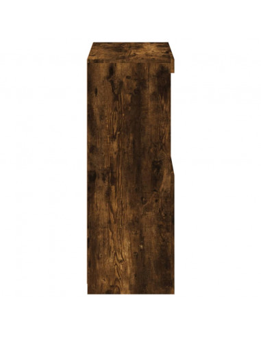 Armadietto con Luci LED Rovere Fumo in Legno Multistrato