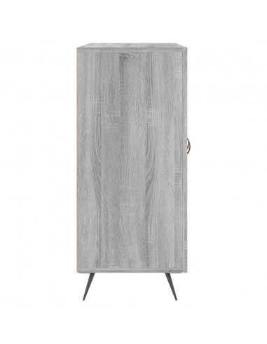 Credenza Grigio Sonoma 90x34x80 cm in Legno Multistrato