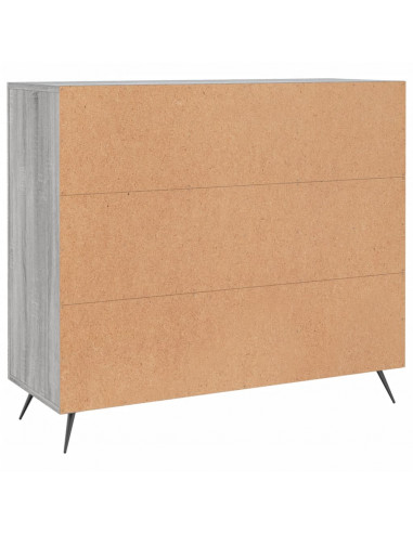 Credenza Grigio Sonoma 90x34x80 cm in Legno Multistrato