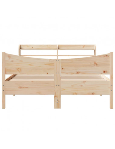 Giroletto con Testiera 120x200 cm in Legno Massello di Pino