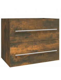 Mobile Lavabo Rovere Fumo 60x38,5x48 cm in Legno Multistrato 2