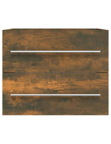 Mobile Lavabo Rovere Fumo 60x38,5x48 cm in Legno Multistrato