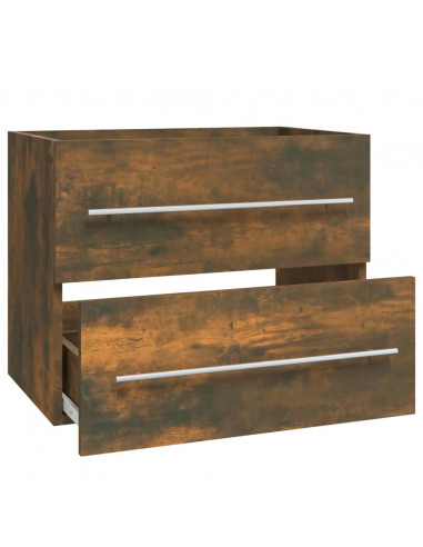 Mobile Lavabo Rovere Fumo 60x38,5x48 cm in Legno Multistrato