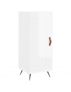 Credenza 34,5x34x180 cm in Legno Multistrato Bianco Lucido 2