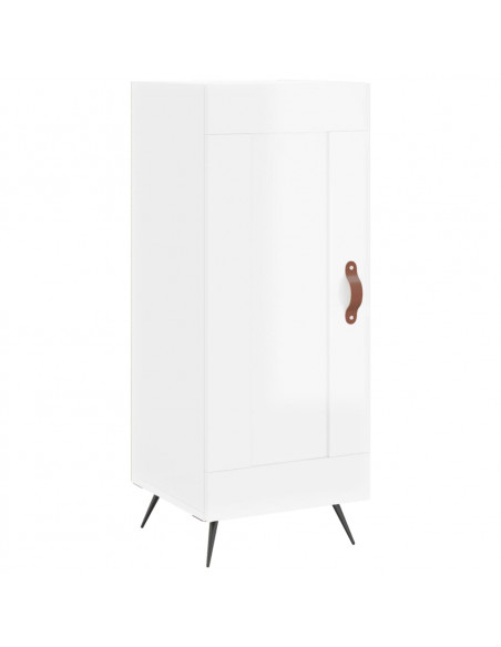 Credenza 34,5x34x180 cm in Legno Multistrato Bianco Lucido