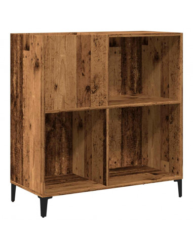Mobile Porta Dischi Legno Antico 84,5x38x89cm Legno Multistrato