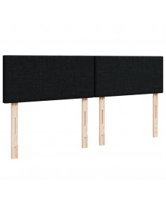 Giroletto a Molle con Materasso Nero 200x200 cm in Tessuto 2