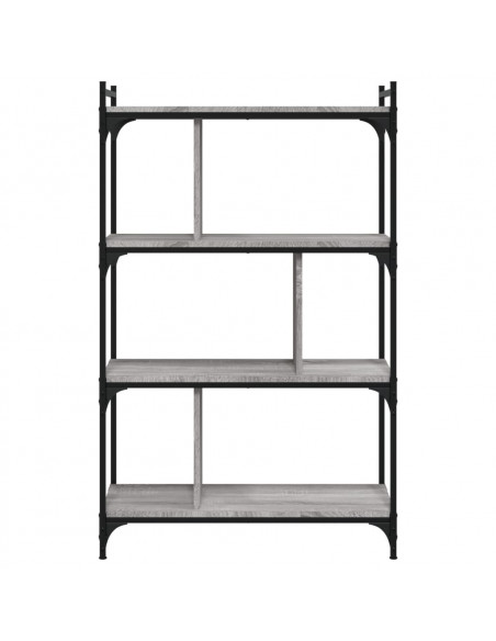 Libreria Grigio Sonoma 4 Ripiani 76x32x123 cm Legno Multistrato