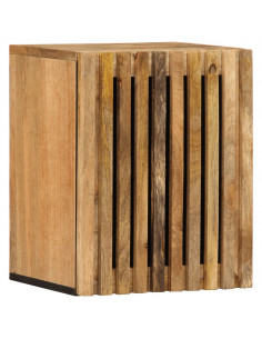 Mobile a Parete da Bagno 38x34x48cm Legno Massello Mango Grezzo 2