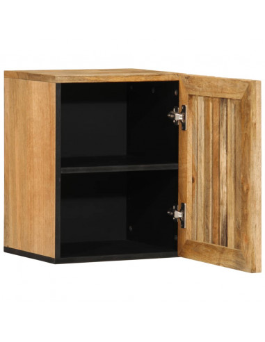 Mobile a Parete da Bagno 38x34x48cm Legno Massello Mango Grezzo