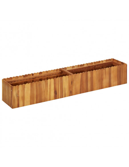 Letto Rialzato da Giardino 150x30x25 cm in Massello di Acacia