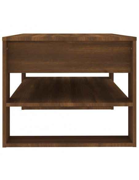 Tavolino da Caffè Rovere Marrone 102x55x45 cm Legno Multistrato