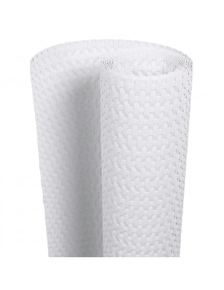 Paravento da Balcone Bianco 600x80 cm in Polyrattan
