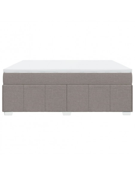 Giroletto a Molle con Materasso Tortora 180x200 cm in Tessuto