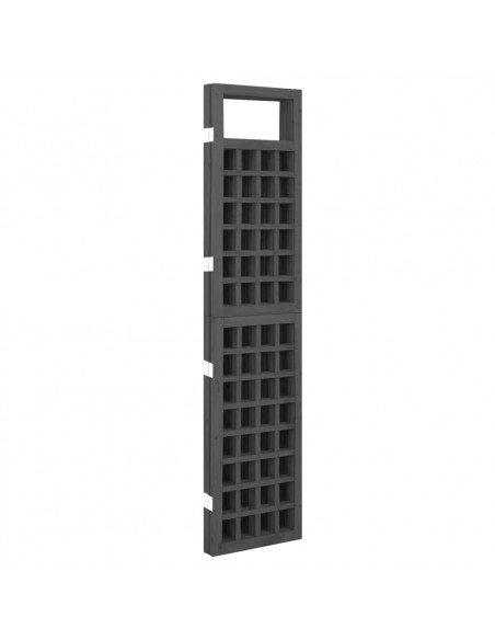 Divisorio a 4 Pannelli Legno Massello di Abete Nero 161x180 cm