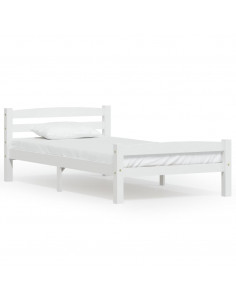 Giroletto Bianco in Legno Massello di Pino 90x200 cm 2