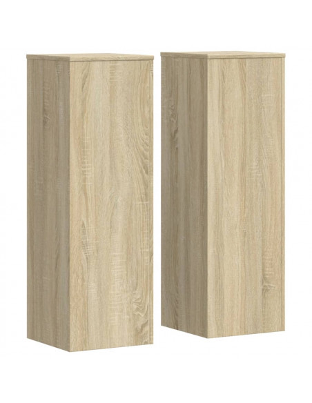 Supporti per Piante 2 pz Rovere Sonoma 33x33x100 cm Multistrato