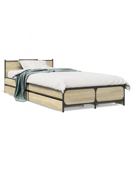Giroletto Cassetti Rovere Sonoma 100x200 cm Legno Multistrato
