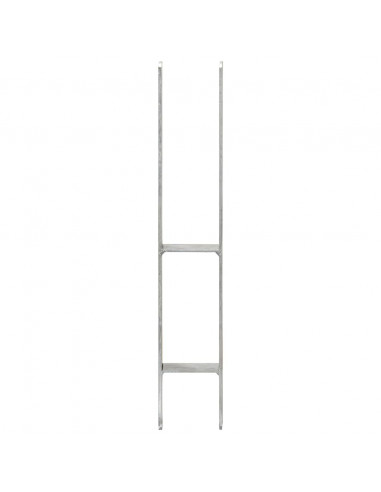 Picchetti per Recinzione 6 pz Argento 9x6x60 cm Acciaio Zincato