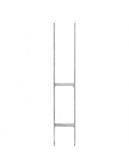 Picchetti per Recinzione 6 pz Argento 9x6x60 cm Acciaio Zincato