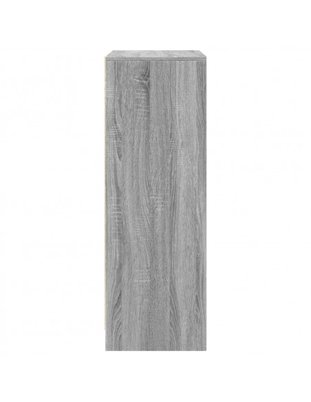 Credenza con LED Grigio Sonoma 77x34x100cm in Legno Multistrato