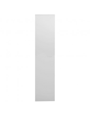 Armadio per Ufficio Grigio Chiaro 90x40x180 cm Acciaio e Vetro