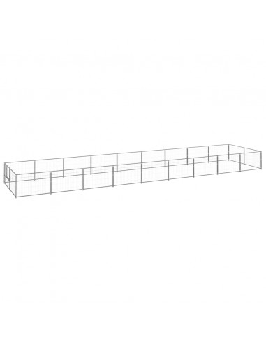 Gabbia per Cani Argento 18 m² in Acciaio