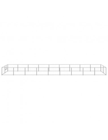 Gabbia per Cani Argento 18 m² in Acciaio