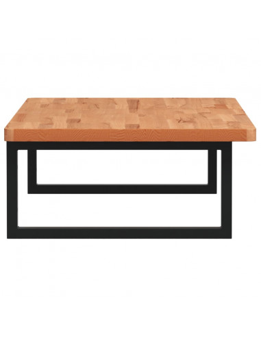 Ripiano a Parete per Lavabo in Acciaio e Massello di Faggio