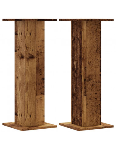 Supporti Altoparlanti 2 pz Legno 30x30x80 cm Legno Multistrato