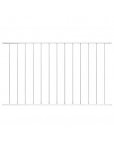 Pannello di Recinzione in Acciaio Verniciato 1,7x1 m Bianco 2