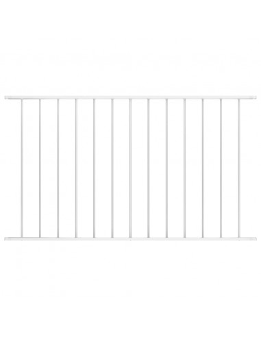 Pannello di Recinzione in Acciaio Verniciato 1,7x1 m Bianco