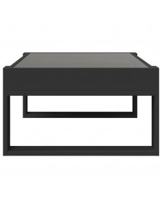 Tavolino da Salotto con LED Infinity Nero 90x53x30 cm 2