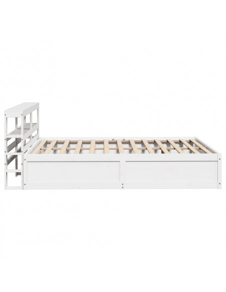 Giroletto con Testiera Bianco 150x200 cm Legno Massello di Pino