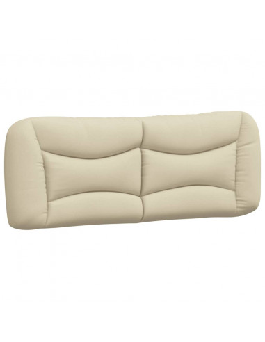 Letto con Materasso Crema 140x19 cm in Tessuto
