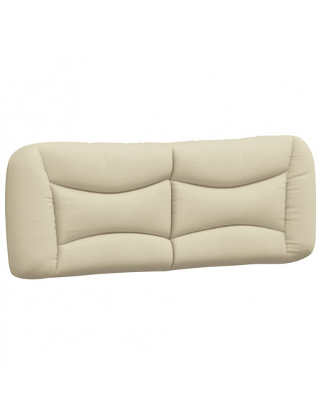 Letto con Materasso Crema 140x19 cm in Tessuto