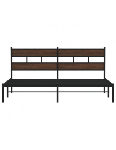 Giroletto senza Materasso con Testiera Rovere Marrone 183x213cm