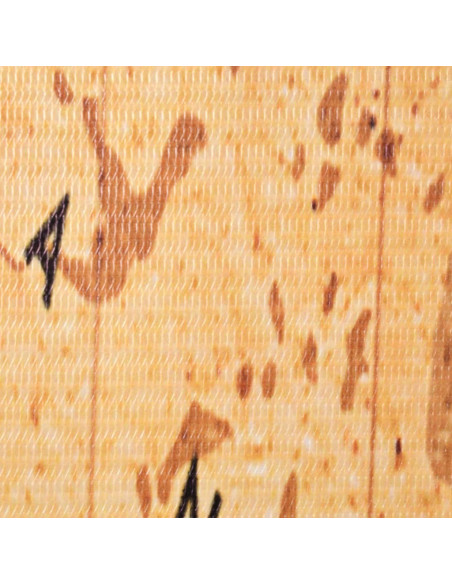 Paravento Pieghevole 228x170 cm Stampa Mappa del Mondo Giallo