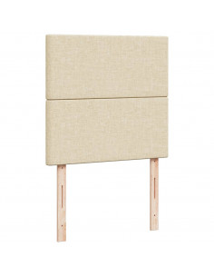 Giroletto a Molle con Materasso Crema 100x200 cm in Tessuto 2