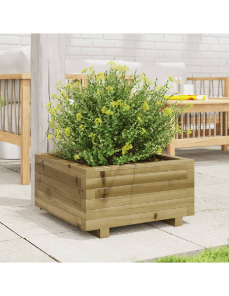 Fioriera da Giardino 50x50x26,5 cm in Legno di Pino Impregnato